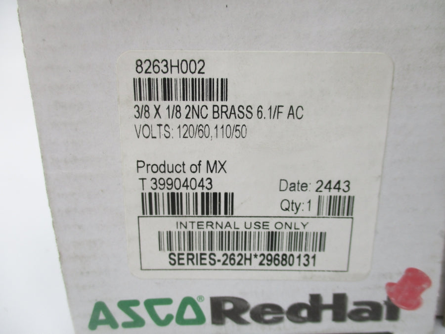 ASCO 8263H002 110/120V 180-185PSI 3/8" NSMP