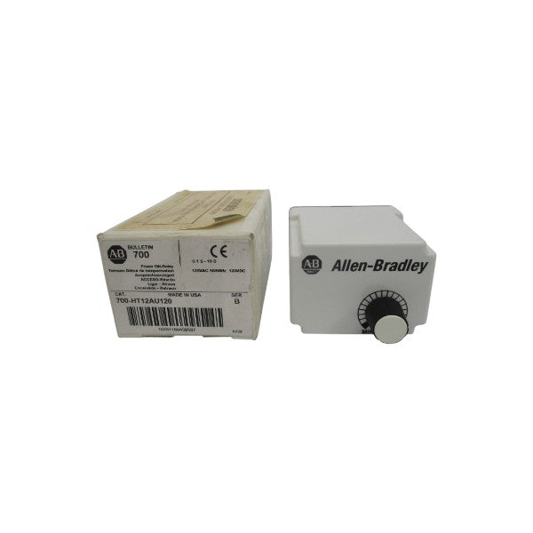 ALLEN BRADLEY 700-HT12AU120 SER. B 120VAC/DC 10A 0.1-10S (WH) NSMP