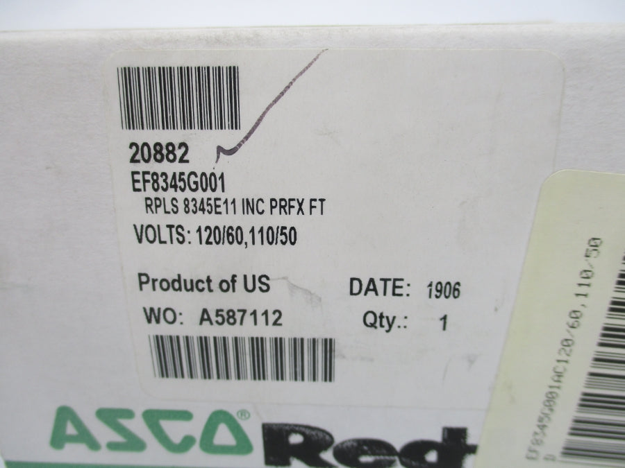 ASCO EF8345G001 110/120V 10-150PSI 1/4" NSMP