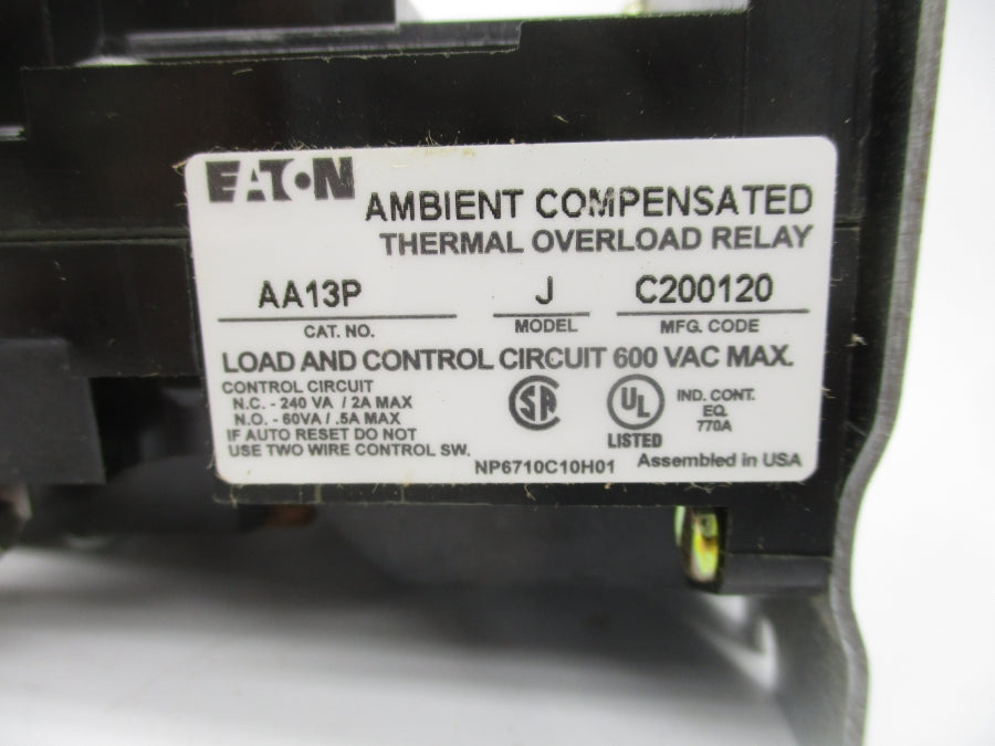 EATON AA13P 5662D74G01 600VAC NSMP