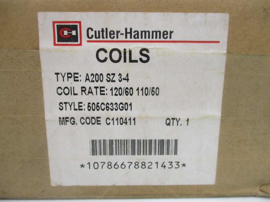CUTLER HAMMER A200SZ3-4 505C633G01 110/120V NSMP