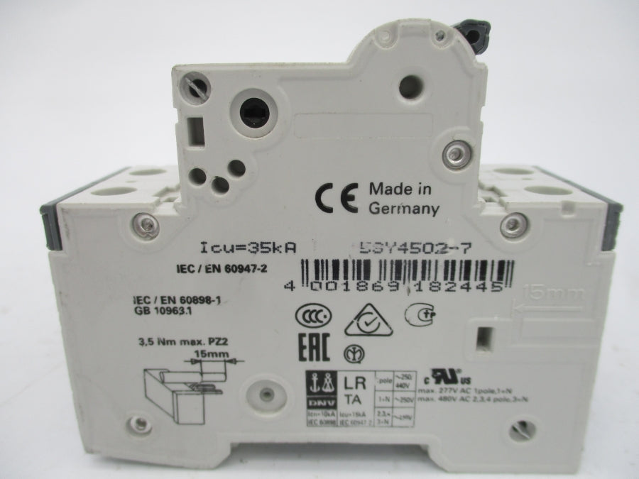 SIEMENS 5SY4502-7 5SY45MCBC2 230V 2A NSNP