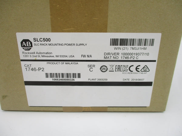 ALLEN BRADLEY 1746-P2 SER. C DATE: 2018 NSFS