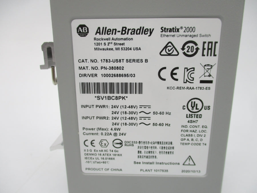 ALLEN BRADLEY 1783-US8T SER. B 24V NSMP