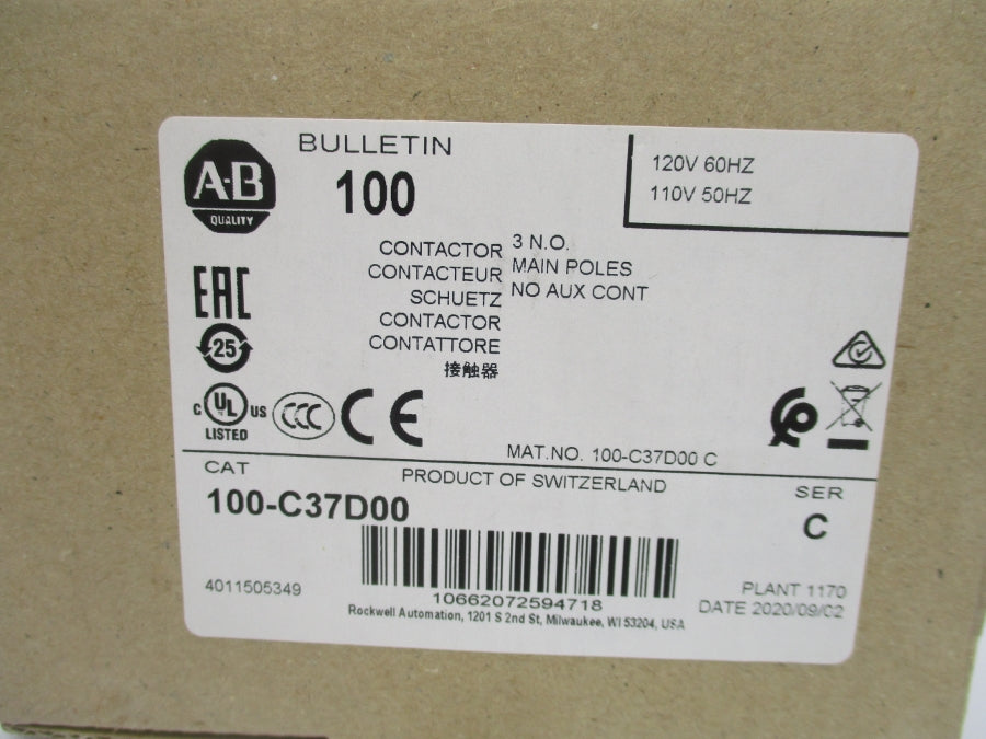 INDUSTRIAL SPARE PART 100-C37D00 SER. C 110/120V (BR/WH) NSMP