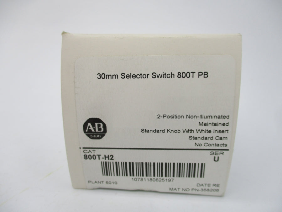ALLEN BRADLEY 800T-H2 SER. U (WH) NSFS