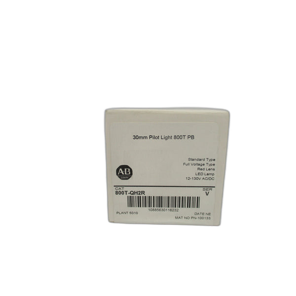 ALLEN BRADLEY 800T-QH2R SER. V 12-130VAC/DC (WH) NSFS