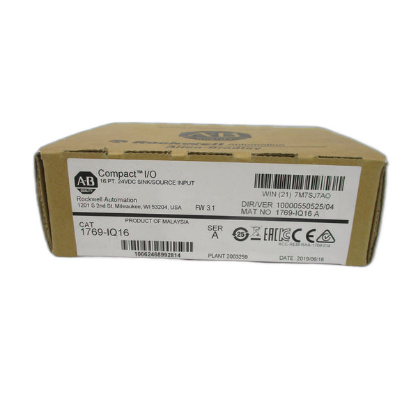 ALLEN BRADLEY 1769-IQ16 SER. A F/W 3.1 DATE: 2019 NSFS