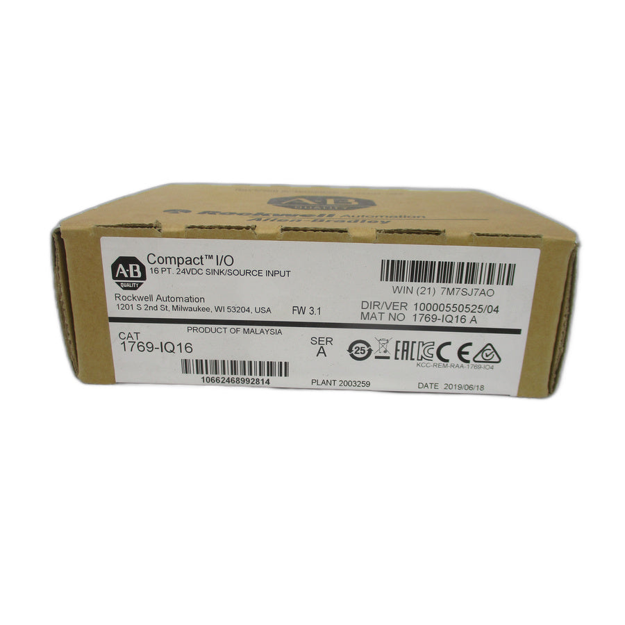 ALLEN BRADLEY 1769-IQ16 SER. A F/W 3.1 DATE: 2019 NSFS