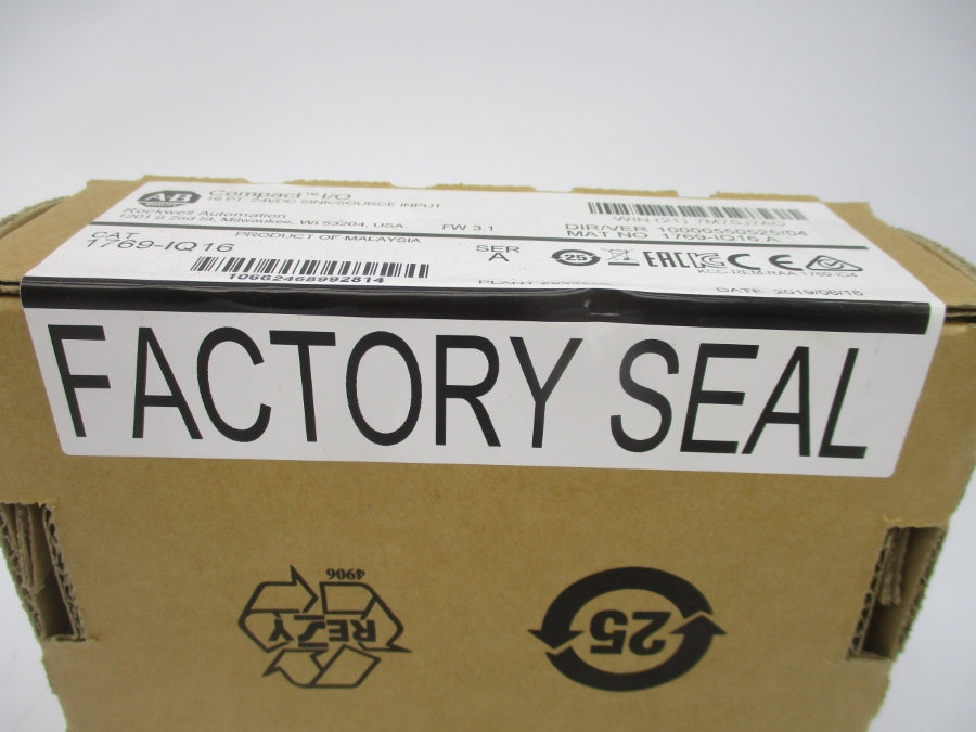 ALLEN BRADLEY 1769-IQ16 SER. A F/W 3.1 DATE: 2019 NSFS