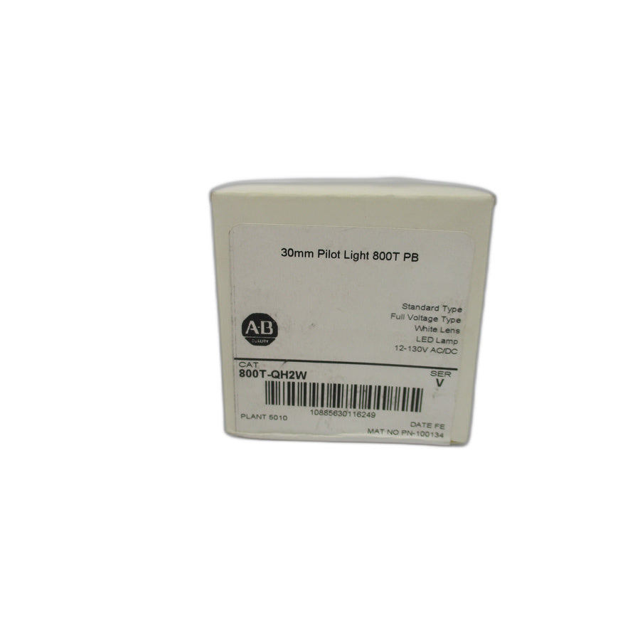 ALLEN BRADLEY 800T-QH2W SER. V 12-130VAC/DC (WH) NSFS