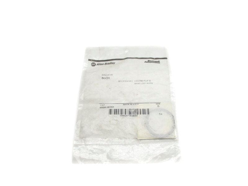 ALLEN BRADLEY 800H-W151 SER. D NSMP