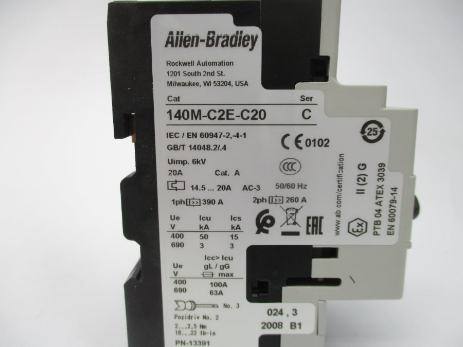 ALLEN BRADLEY 140M-C2E-C20 SER. C 14.5-20A NSMP