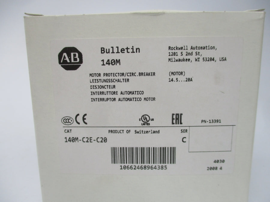 ALLEN BRADLEY 140M-C2E-C20 SER. C 14.5-20A NSMP