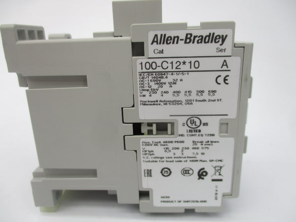 ALLEN BRADLEY 100-C12D10 SER. A 110/120V 32A (BR/WH) NSMP