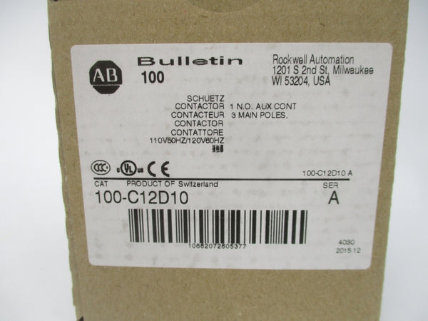 ALLEN BRADLEY 100-C12D10 SER. A 110/120V 32A (BR/WH) NSMP