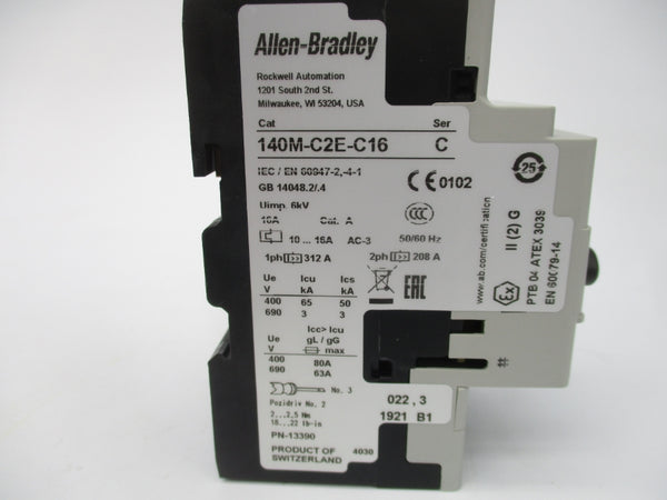 ALLEN BRADLEY 140M-C2E-C16 SER. C 10-16A NSMP