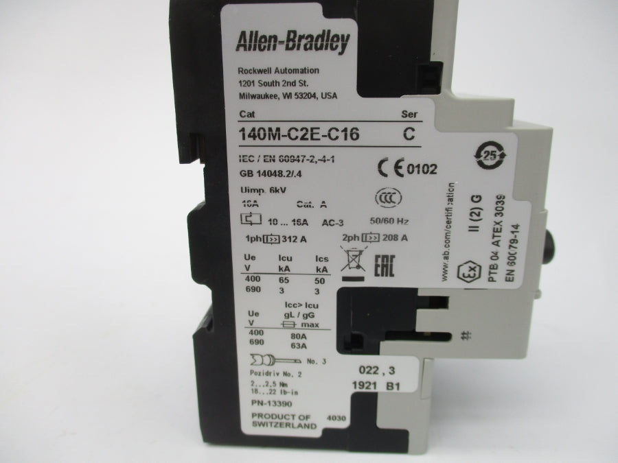 ALLEN BRADLEY 140M-C2E-C16 SER. C 10-16A NSMP
