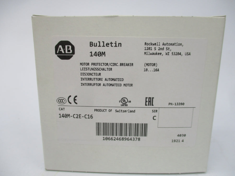 ALLEN BRADLEY 140M-C2E-C16 SER. C 10-16A NSMP