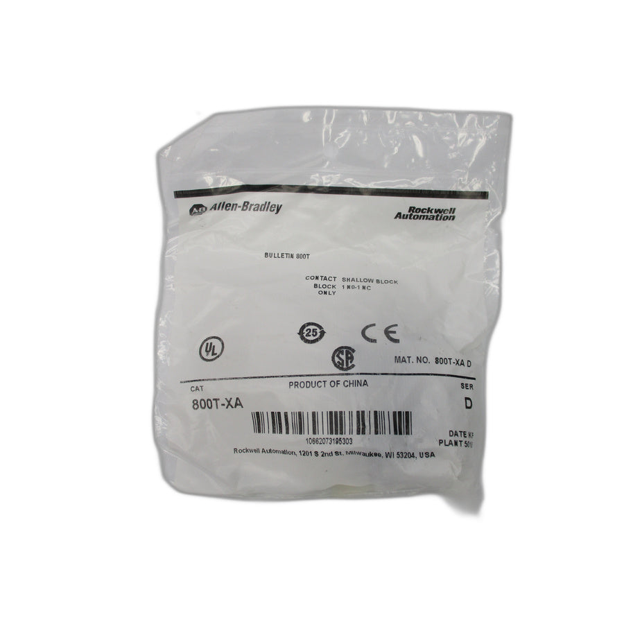 ALLEN BRADLEY 800T-XA SER. D NSMP