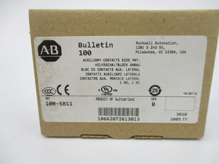 INDUSTRIAL SPARE PART 100-SB11 SER. B 600VAC 10A (BR/WH) NSMP