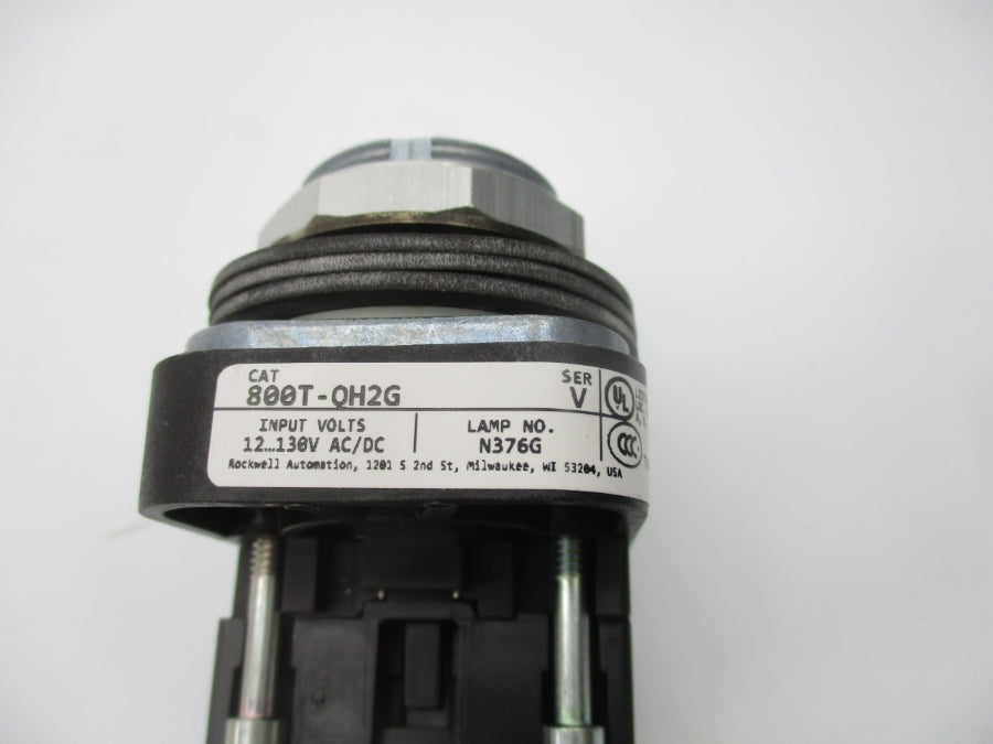 ALLEN BRADLEY 800T-QH2G SER. V 12-130VAC/DC (WH) NSMP