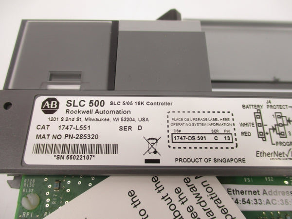 ALLEN BRADLEY 1747-L551 SER. D F/W 13 NSMP