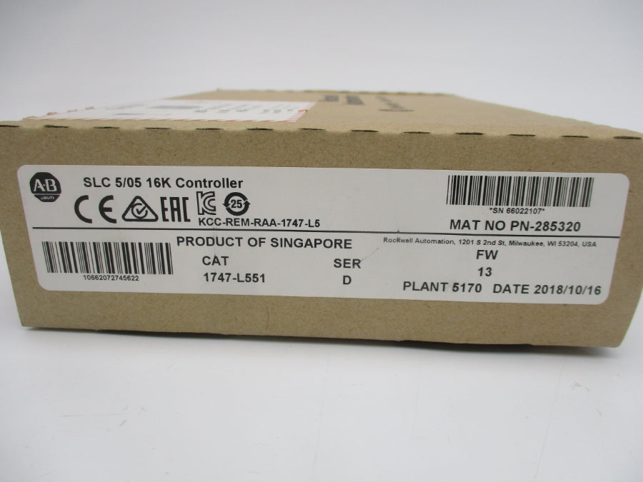 ALLEN BRADLEY 1747-L551 SER. D F/W 13 NSMP
