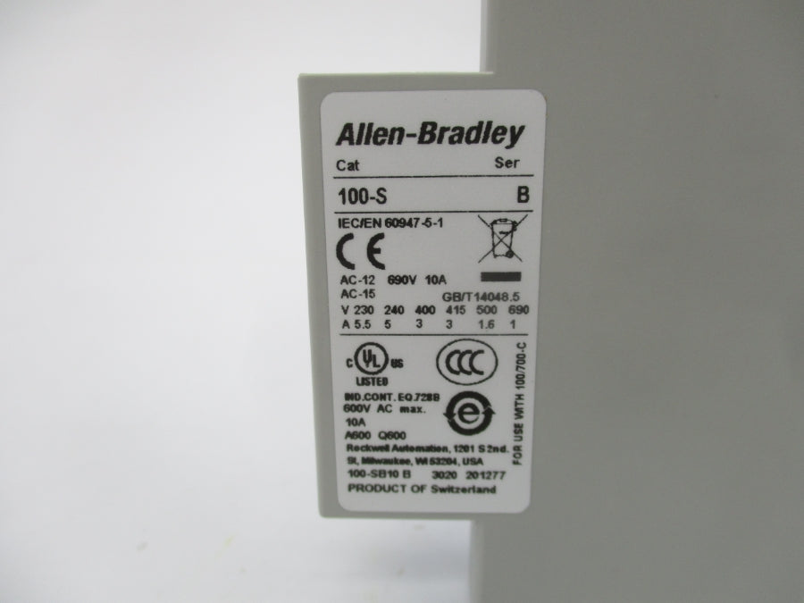 INDUSTRIAL SPARE PART 100-SB10 SER. B 600VAC 10A (BR/WH) NSMP