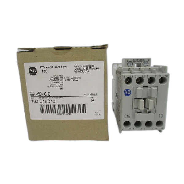 ALLEN BRADLEY 100-C16D10 SER. B 110/120V (BR/WH) NSMP