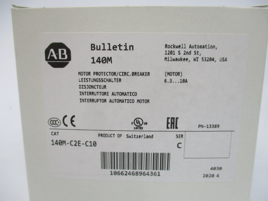 INDUSTRIAL SPARE PART 140M-C2E-C10 SER. C 690V 6.3-10A (WH) NSMP