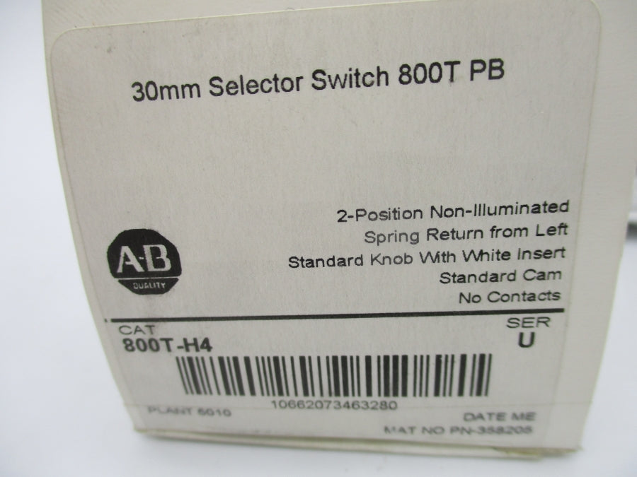 ALLEN BRADLEY 800T-H4 SER. U (WH) NSMP