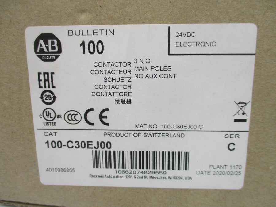 INDUSTRIAL SPARE PART 100-C30EJ00 SER. C 24VDC (BR/WH) NSMP