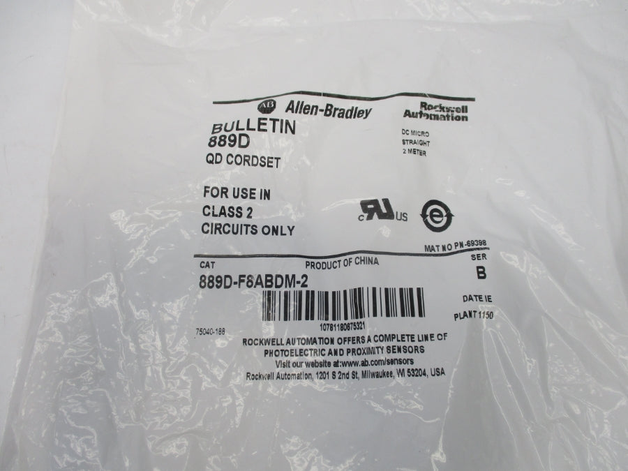 ALLEN BRADLEY 889D-F8ABDM-2 SER. B 2M NSMP