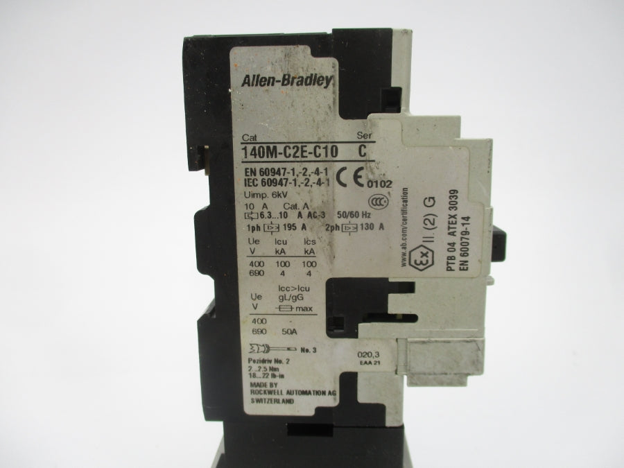 ALLEN BRADLEY 190E-KNNZJ2-CC10R-D SER. A 690V 6.3-10A UNMP
