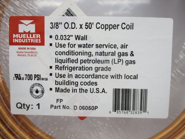 MUELLER D06050P 3/8"OD X 50' NSMP