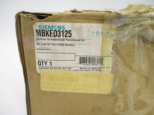 SIEMENS MBKED3125 480V 125A NSMP
