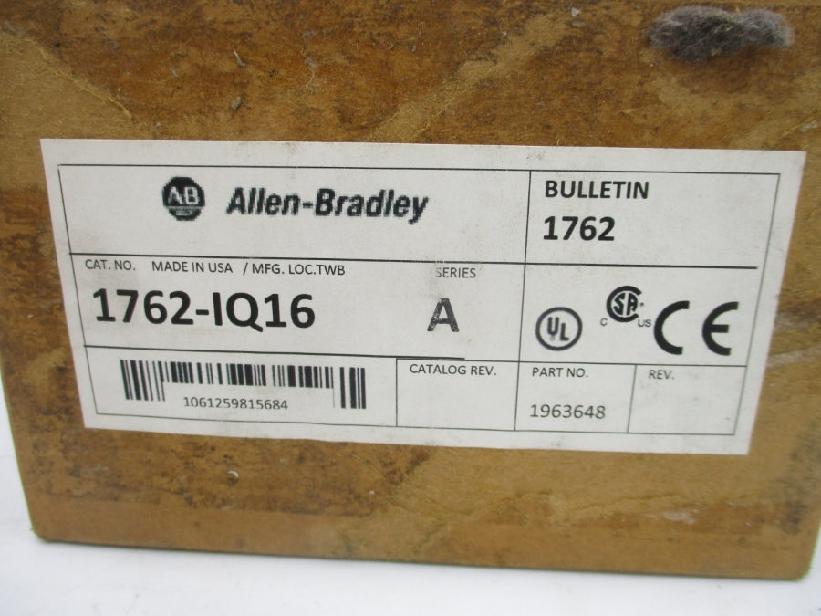 INDUSTRIAL SPARE PART 1762-IQ16 SER. A 24VDC REV. A NSMP