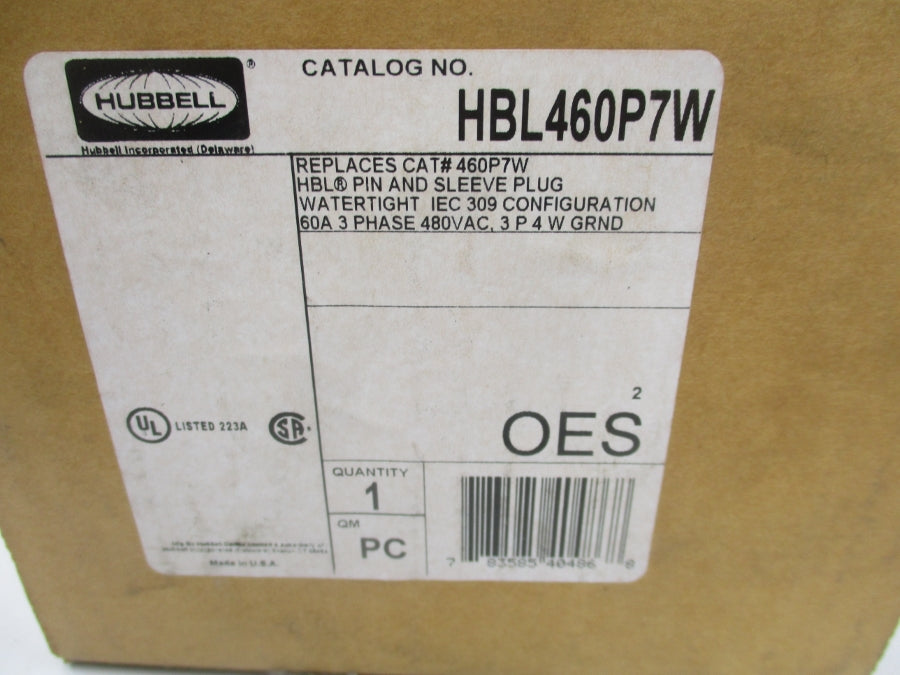 HUBBELL HBL460P7W 480VAC 60A NSMP