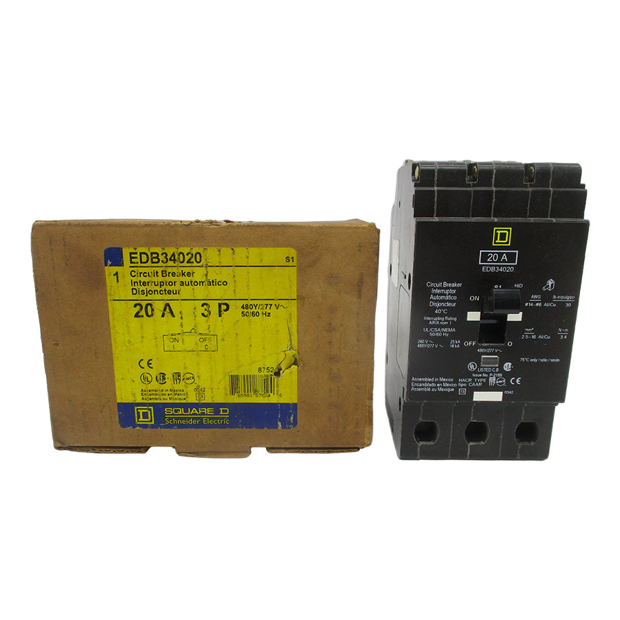 SQUARE D EDB34020 SER. 3 480/277V 20A NSMP