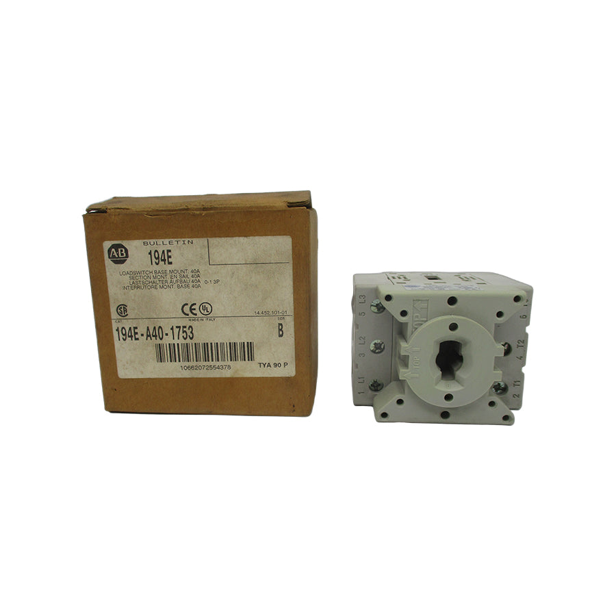 ALLEN BRADLEY 194E-A40-1753 SER. B 690V 40A (BR/WH) NSMP