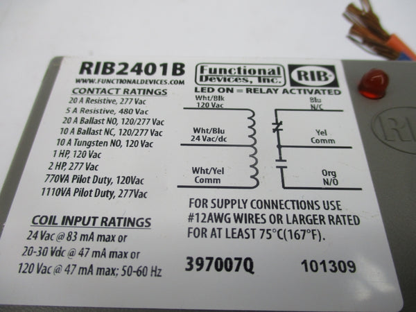 FUNCTIONAL DEVICES 5LE36 RIB2401B 120VAC NSMP