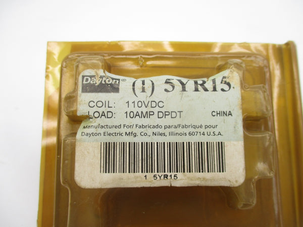DAYTON 5YR15 110VDC 10A NSMP
