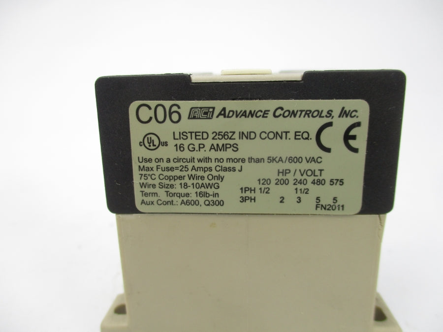 ADVANCE CONTROLS 130003 C06.310-460 460VAC NSMP
