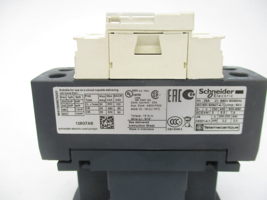 SCHNEIDER ELECTRIC LC1D128G7 120V NSMP