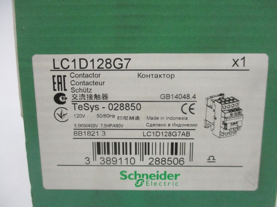 SCHNEIDER ELECTRIC LC1D128G7 120V NSMP