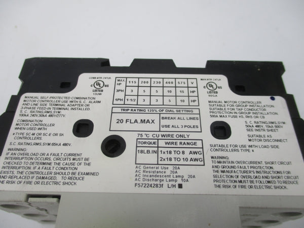 FUJI ELECTRIC BM3RHB-020 115-575V 14-20A NSMP
