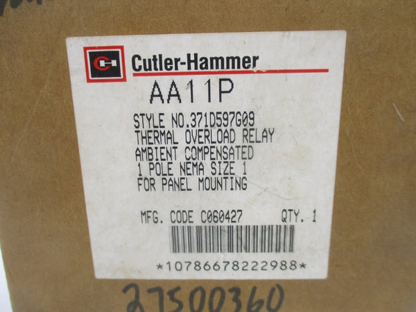CUTLER HAMMER AA11P 600VAC NSMP