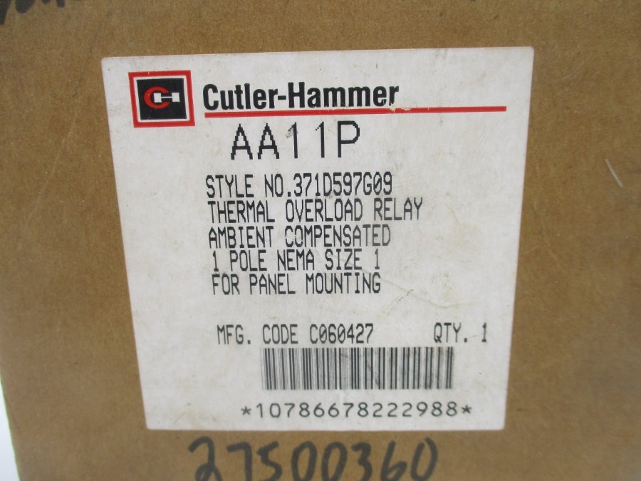 CUTLER HAMMER AA11P 600VAC NSMP