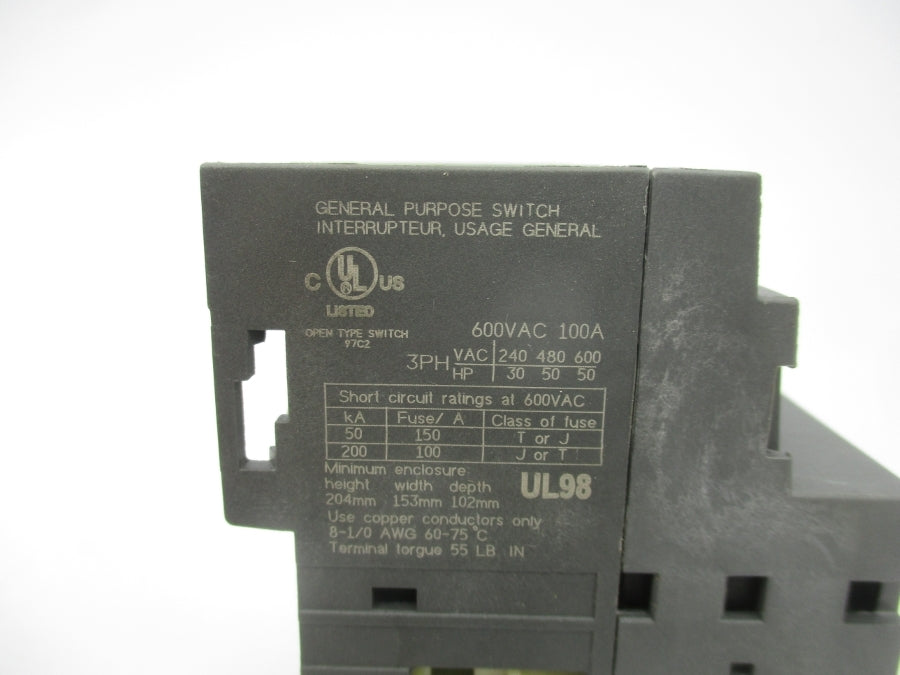 ABB 1SCA105004R1001 OT100F3 600VAC 100A NSMP